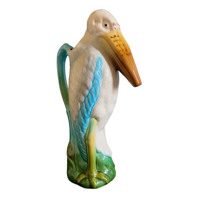 Majolica Absinthe Pitcher by Saint Clément, 1900s For Sale