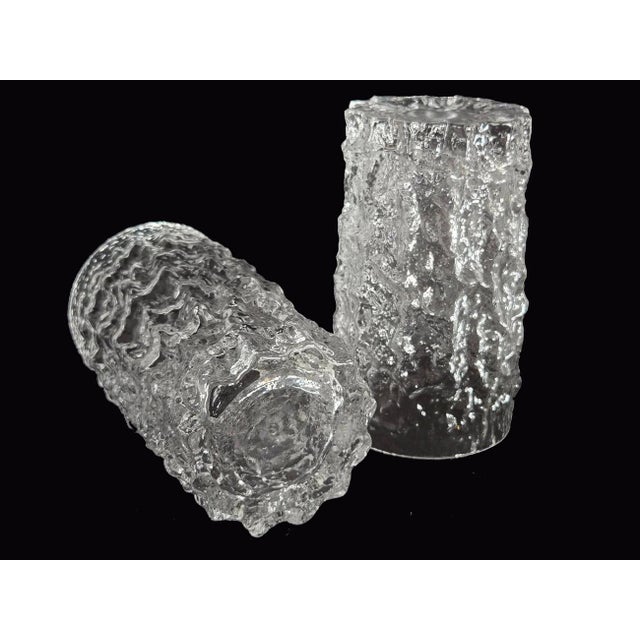 1970s Vintage Whitefriars Glassworks Glacier/Bark Textured Highball Glasses Designed by Geoffrey Baxter, Set of 6 For Sale - Image 5 of 13