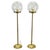 Space Age Bubble Glass and Brass Floor Lamps, 1970s, Set of 2 For Sale - Image 15 of 15