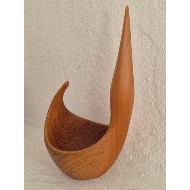 Scandinavian Modern Sculptural Wooden Bowl by Johnny Mattsson, 1890s For Sale - Image 3 of 8