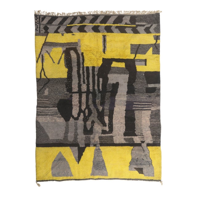 Contemporary Beni Mrirt Moroccan Rug, 08'11 X 11'10 For Sale