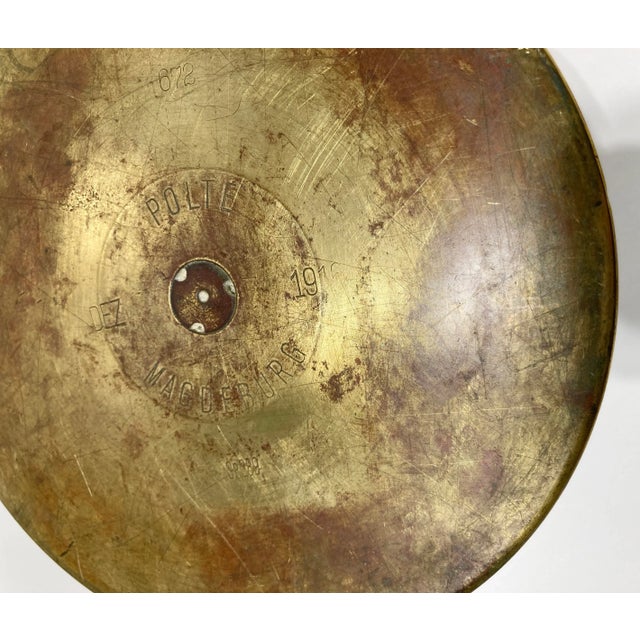 Antique Brass Trench Art Vessel Bowl For Sale - Image 9 of 9