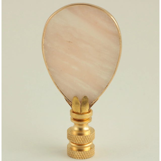 Not Yet Made - Made To Order Rose Quartz Pink & Gold Lamp Finial on Brass For Sale - Image 5 of 5