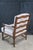 White Late 20th Century 2 French Country Walnut Plaid Fauteuil Nailhead Ladderback Club Lounge Armchairs For Sale - Image 8 of 12