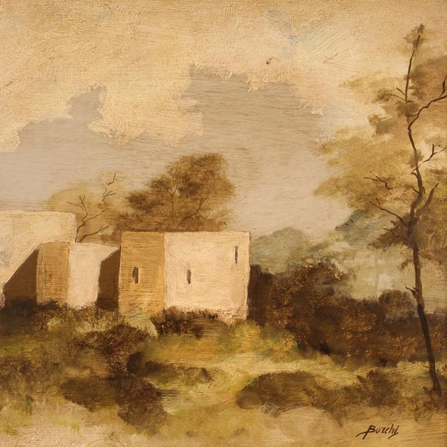 Italian Artist, Landscape, 1960, Oil on Board For Sale - Image 3 of 16