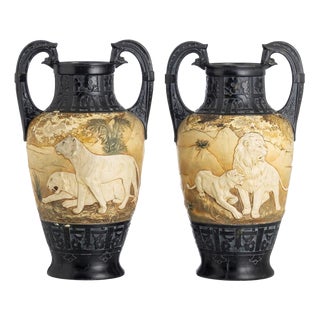 Porcelain Vases, 1863, Set of 2 For Sale