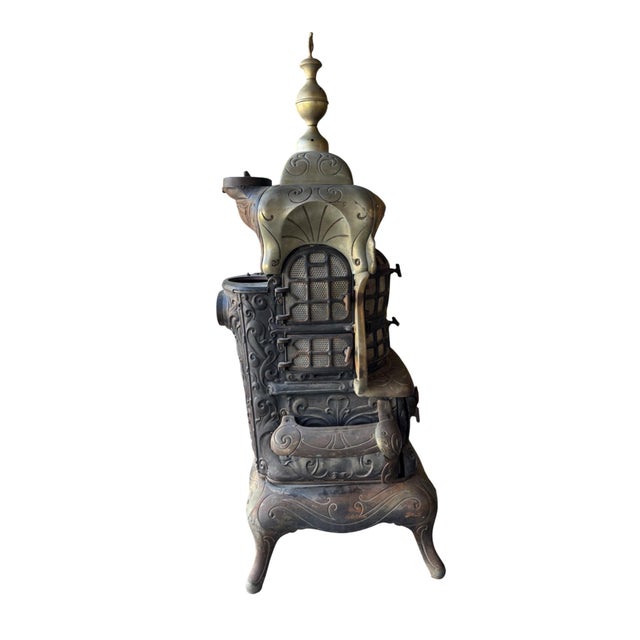 Antique Victorian Cast Iron Parlor Stove – Emerald Peninsular, Peninsular Stove Co. For Sale - Image 12 of 18