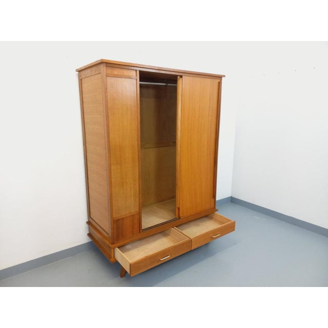 Vintage Oak Wardrobe, 1960s For Sale - Image 4 of 18