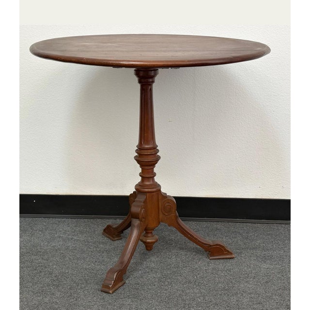 Antique Tilt Top Table with filigree legs, 29" Height when tilted.