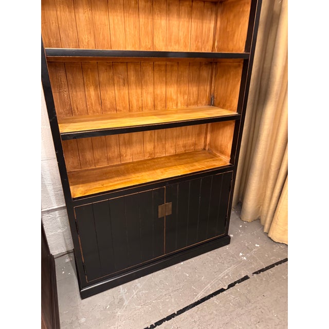 Traditional Asian Wood Storage Bookcase For Sale - Image 9 of 12