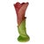 Original Mid-century Glazed Calla Lilly-shaped Bud Vases by Shawnee Pottery. The vase features a beautifully red and green...