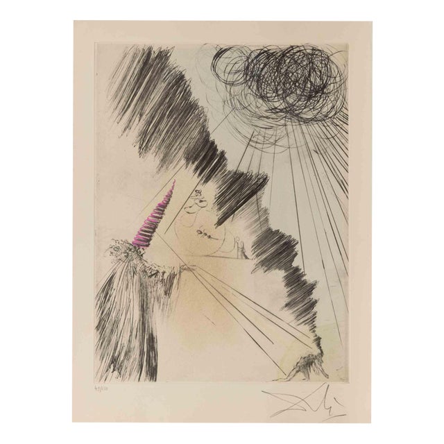 Femme Au Clown, 1960s, Etching For Sale