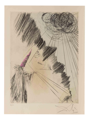 Femme Au Clown, 1960s, Etching