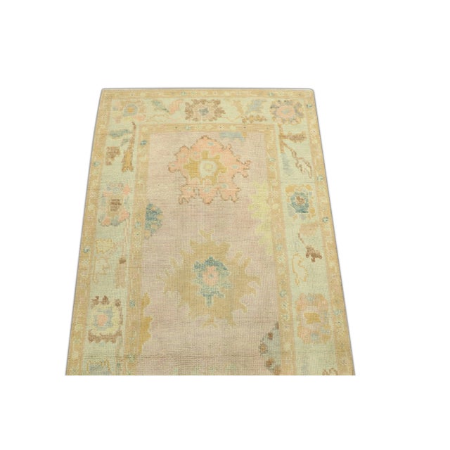 Modern Turkish Oushak Rug 3' x 6'3" For Sale - Image 4 of 6