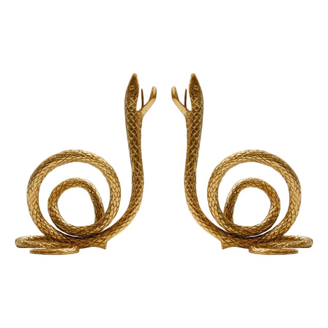 Mid-Century Modern Italian Bronze Candelabras, Set of 2 For Sale