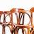 Wood Burnt Orange Three Spoked Fan Back Armchairs, 1980s For Sale - Image 7 of 10