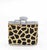 1970s Vintage Metal and Fabric Liquor Flask with Leopard Motifs, 1970s For Sale - Image 5 of 6