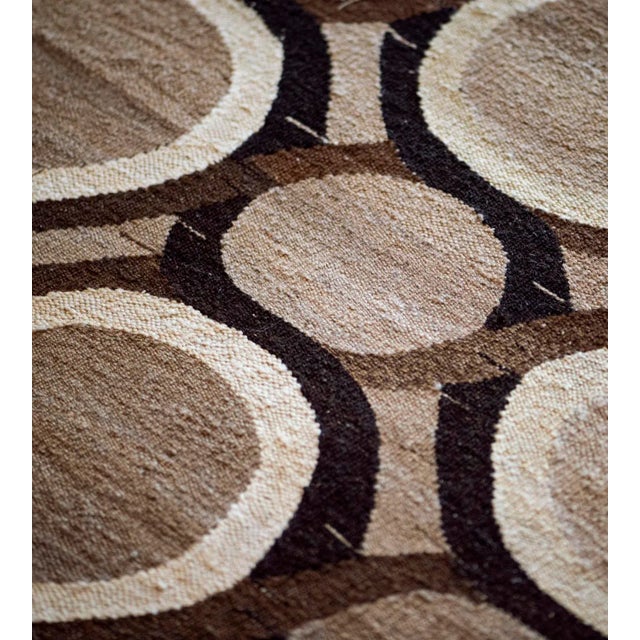 MANSOUR Wool Flatweave Rug Handwoven in Turkey For Sale - Image 4 of 7