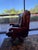 Wood Vintage Presidential Tufted Oxblood Leather & Mahogany Reclining Executive Swivel Office Chair For Sale - Image 7 of 8