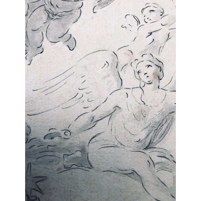 Paper 18th Century Original Drawing, Circle of Giovanni Battista Tiepolo For Sale - Image 7 of 11