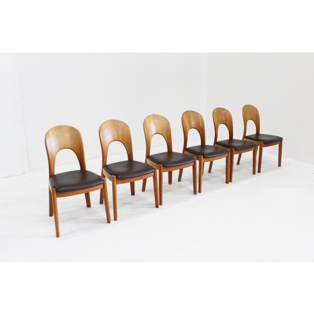 Vintage Danish Teak Dining Chairs by Niels Koefoed for Koefoeds Hornslet, 1960s, Set of 6, in Very Good conditions....