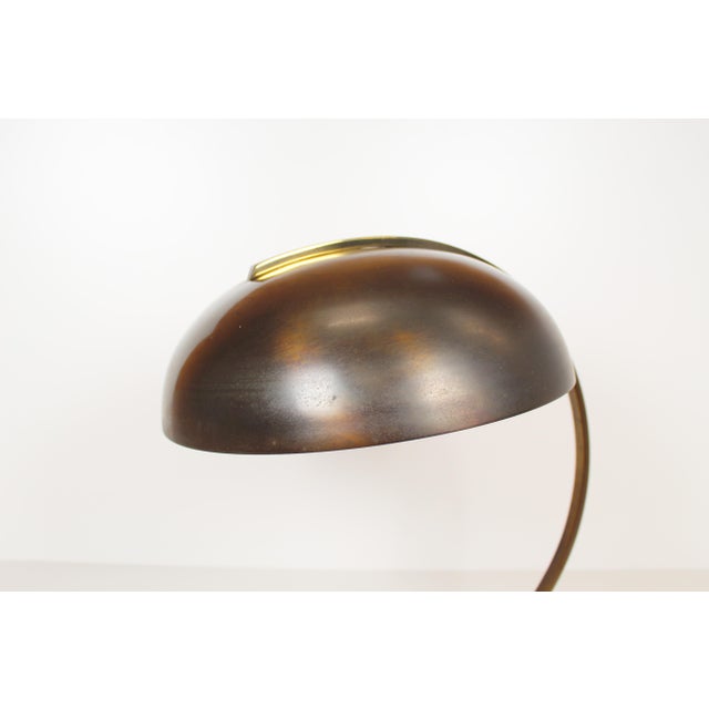 Maison Charles Vintage Lily Table Lamp in Bronze from Maison Charles, 1960s For Sale - Image 4 of 10