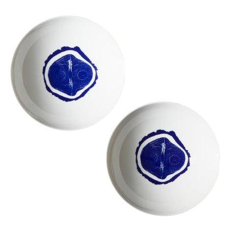 Deep Flat Tronc Plates by Charlotte Perriand for Cassina, Set of 2 For Sale