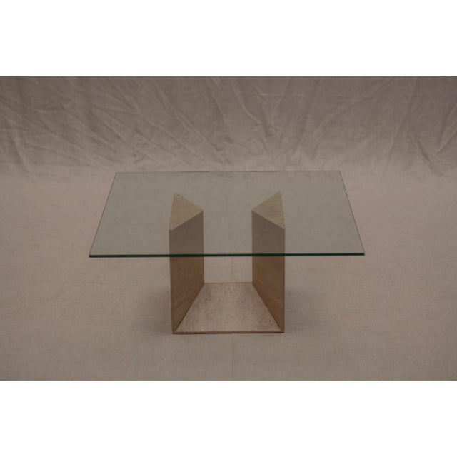 Italian Travertine Coffee Table, 1970s For Sale - Image 3 of 14