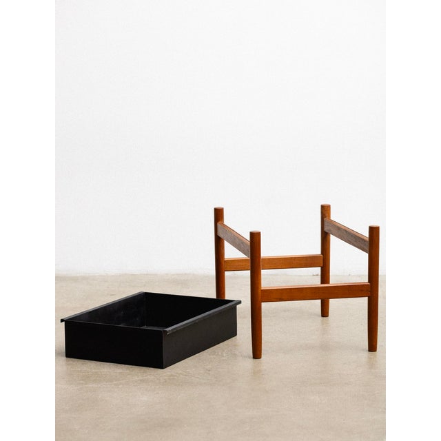 Brown Danish Teak Planter by Hugo Frandsen for Spøttrup Stolefabrik For Sale - Image 8 of 8