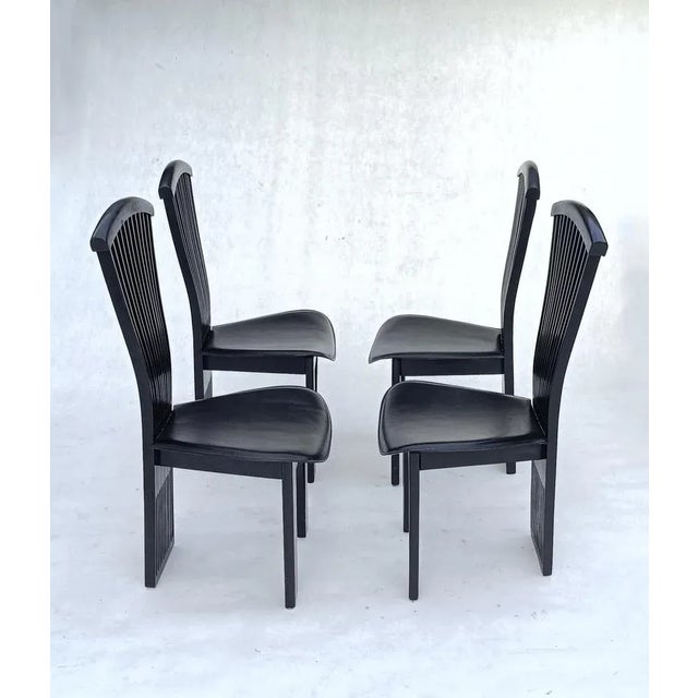 Italian Modern Dining Chairs attributed to Pietro Costantini, 1980s, Set of 4 For Sale - Image 12 of 13