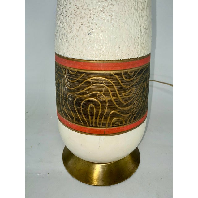 Wood 1960s Vintage Ceramic and Wood Table Lamp For Sale - Image 7 of 8