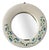 Round Bohemian Ceramic Wall Mirror, 1960s For Sale
