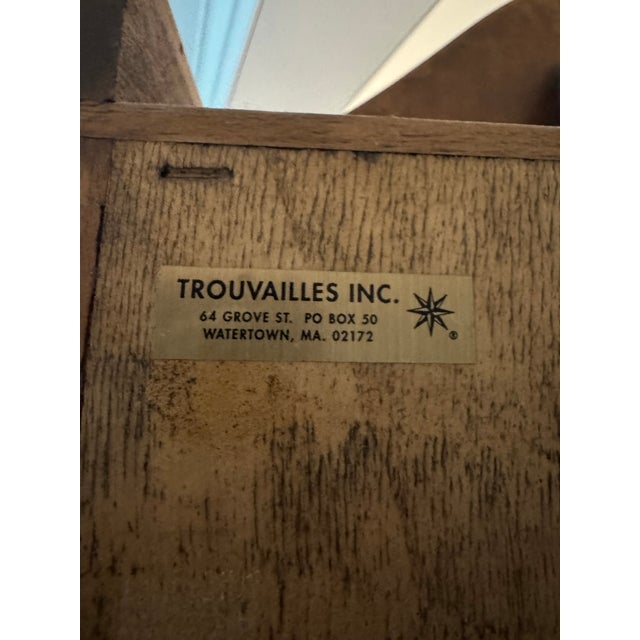 Late 20th Century Late 20th Century Trouvailles Inc Burlwood Secretary Desk For Sale - Image 5 of 12
