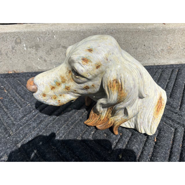 Ceramic English Setter in Glazed Porcelain, Signed LLadro For Sale - Image 7 of 12