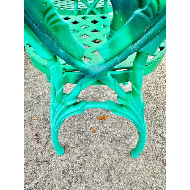 Cast Iron Sculptural Palm Leaf Dining Chairs-Set of 6 For Sale In New Orleans - Image 6 of 6
