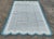 Gray Handmade Cotton Vegetable Dyed Scalloped Edge Rug Gray With Cream and Teal Blue Border - 9x12 For Sale - Image 8 of 11