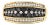 Men's 14K Yellow Gold Plated .925 Sterling Silver 1 1/2 Cttw White and Black Treated Diamond Cluster Ring (Black / I-J Color, I2-I3 Clarity) - Size 11 For Sale