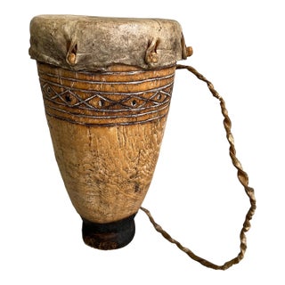 Vintage Mid 20th Century African Drum For Sale