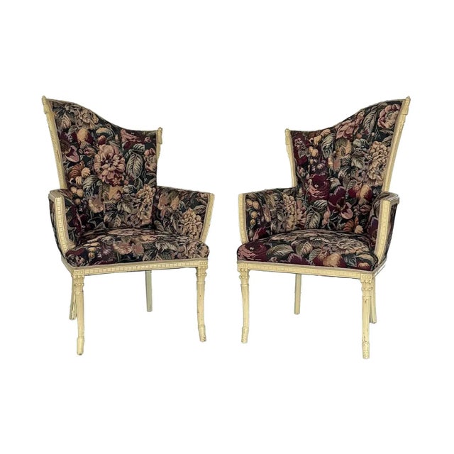 Grosfeld Armchairs - Vintage Hollywood Regency Style - A Pair For Sale - Image 9 of 9