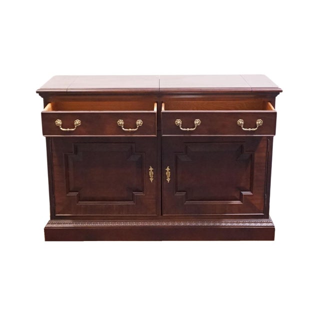 Century Furniture Solid Mahogany Traditional Style 72" Flip Top Server Buffet For Sale In Kansas City - Image 6 of 15