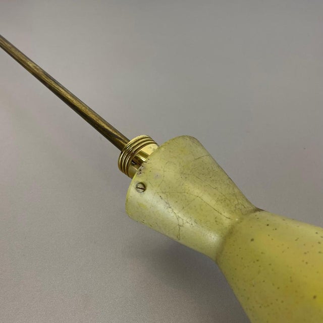 Mid-Century Diabolo Brass and Metal Tube Hanging Light in the style of Stilnovo, Italy, 1950s For Sale - Image 15 of 18
