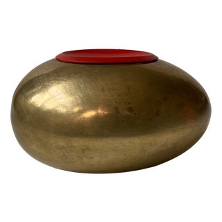 Danish Modern Egg-Shaped Money Bank in Brass by Hans Bunde for Carl Cohr, 1960s For Sale