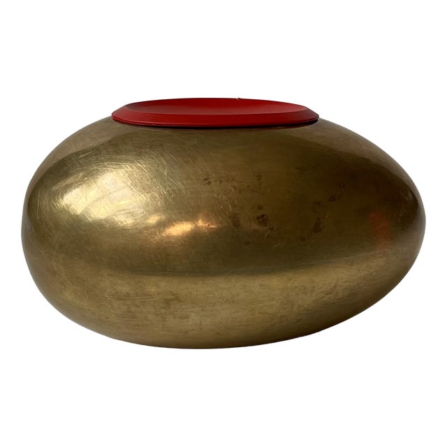 Danish Modern Egg-Shaped Money Bank in Brass by Hans Bunde for Carl Cohr, 1960s For Sale