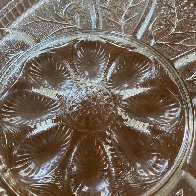 1970s Crystal Appetizer Plate For Sale - Image 4 of 10