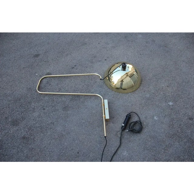 Italian Adjustable Brass Sconce, 1950s For Sale - Image 11 of 11