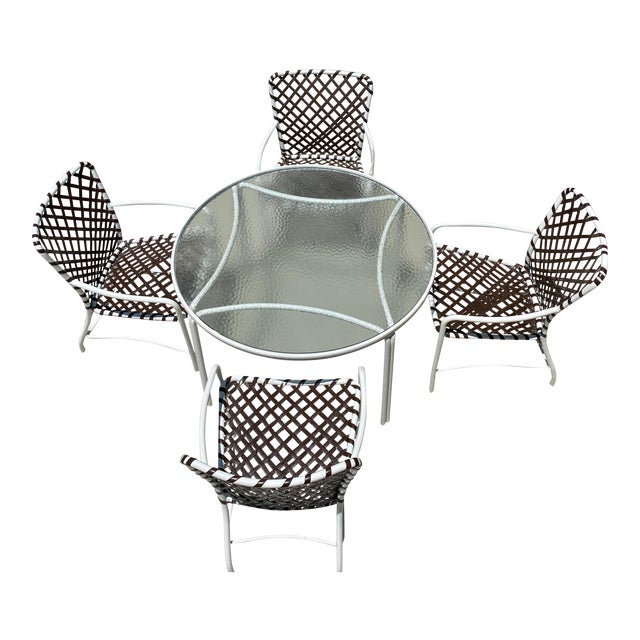 Vintage Brown Jordan Tamiami Patio Dining Set 5 Pieces Chairish