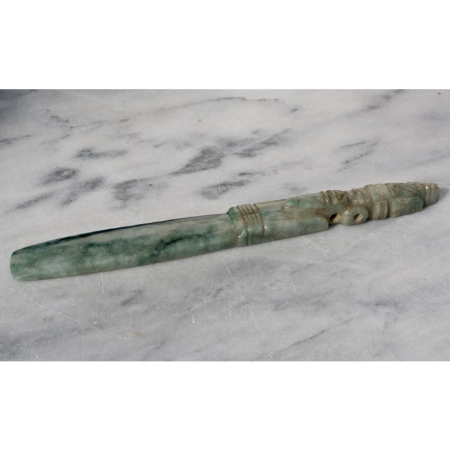 Pre-Columbian Jade COSTA Rican Avian Effigy pendant Atlantic Watershed 500AD- 1500AD Measures: Length 9.75 inches Width...