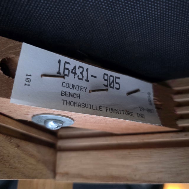 Early 21st Century Thomasville Wood and Leather Country Footstools For Sale - Image 5 of 7