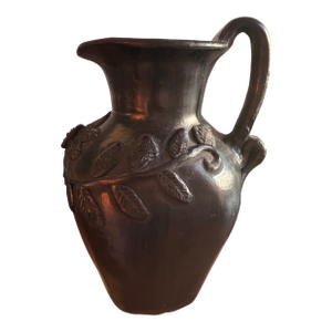 Late 20th Century Barro Negro Signed Pottery Pitcher