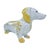 At 26 inches wide, this hand-painted ceramic dachshund has the presence of a true decorative object rather than a small...